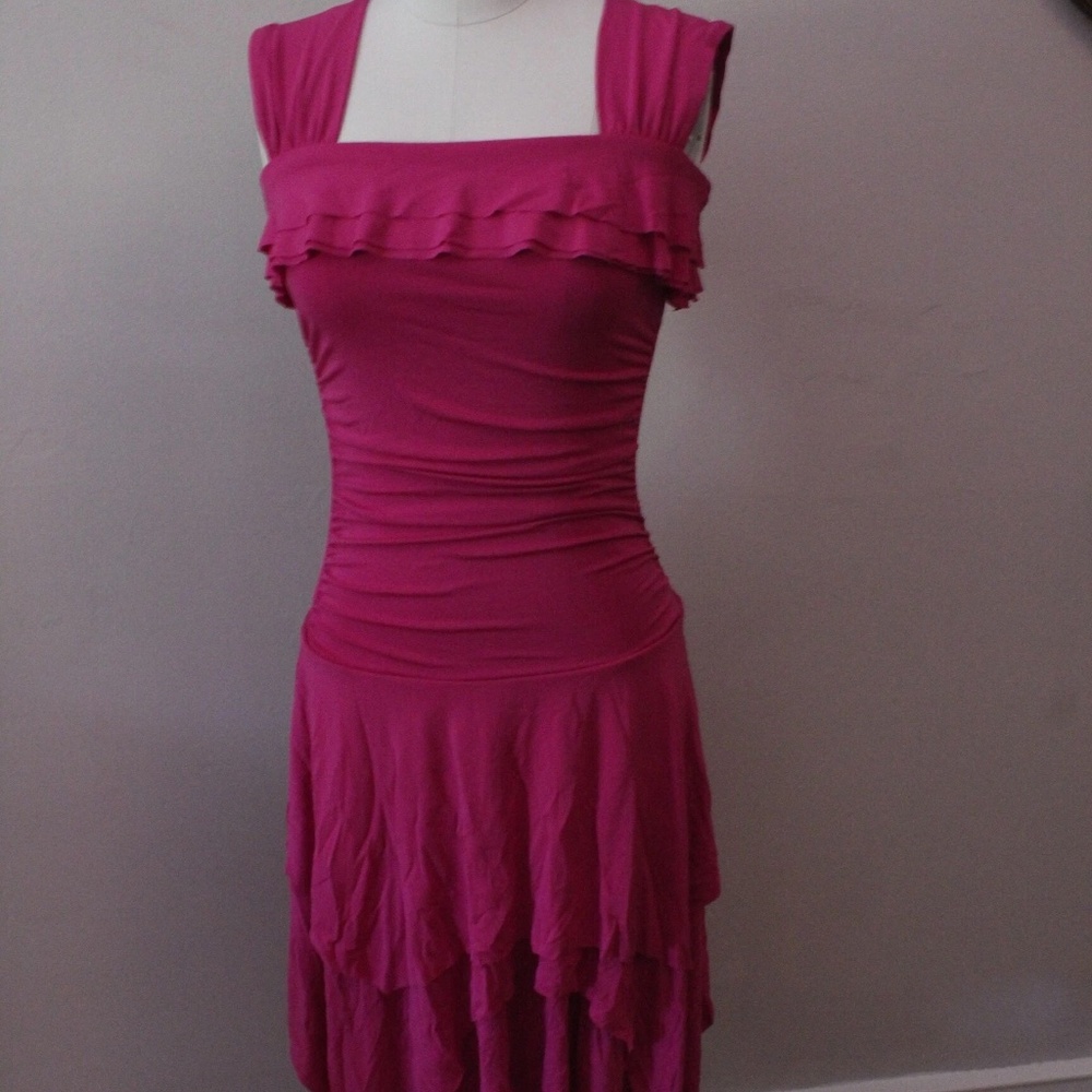 NWT 2000’s Y2K Cynthia Steffe Magenta Stretch Knit Dress